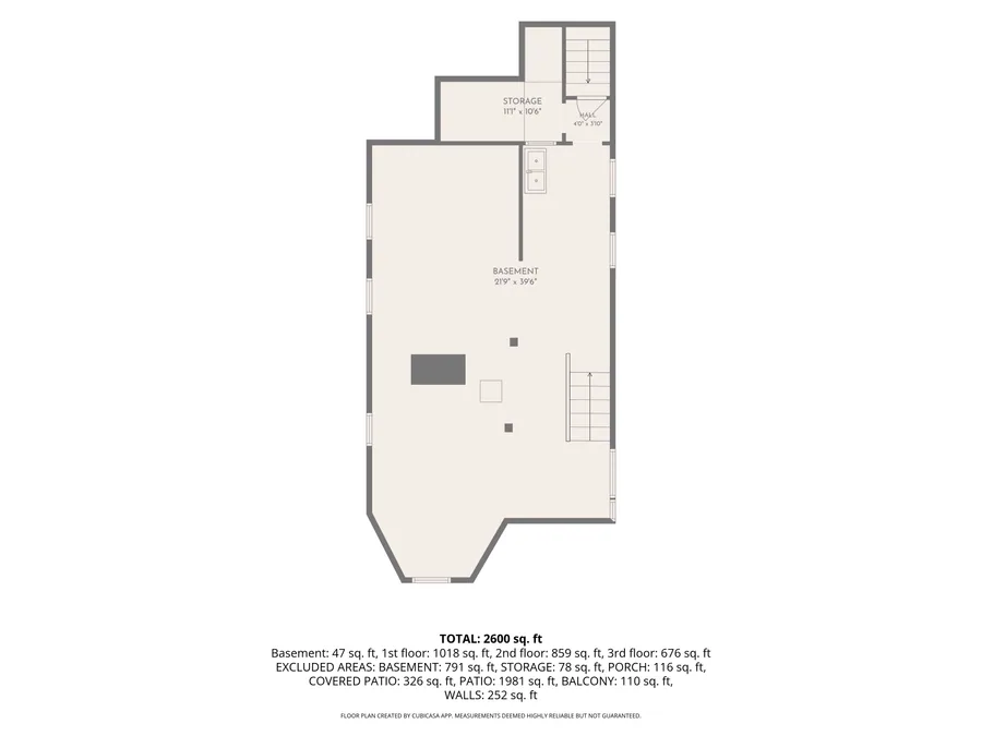 2D floor plan for a Cincinnati single-family home with labeled rooms and dimensions