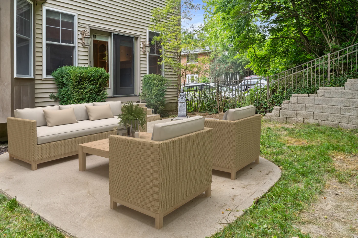 After: virtually staged Backyard Patio in Cincinnati Listing
